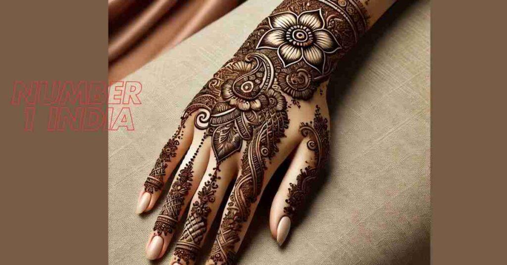 Back hand mehndi design